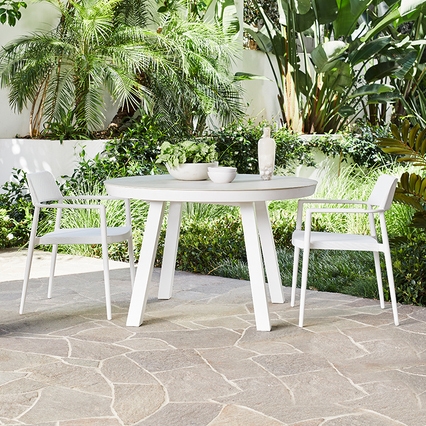 St Martin Outdoor Round Extension Ceramic Dining Table