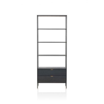 Volterra Timber and Brass Shelving Unit